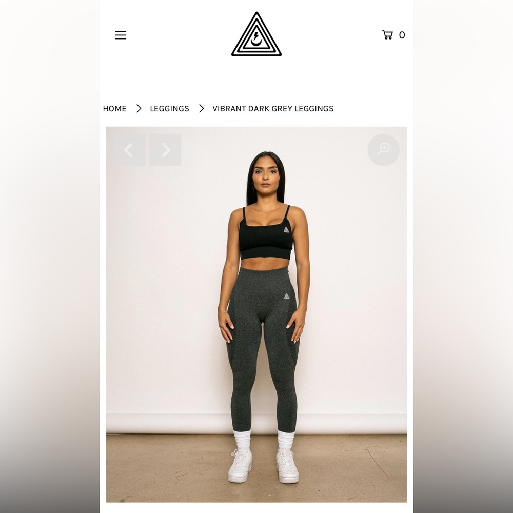 Vibrant, dark, gray leggings